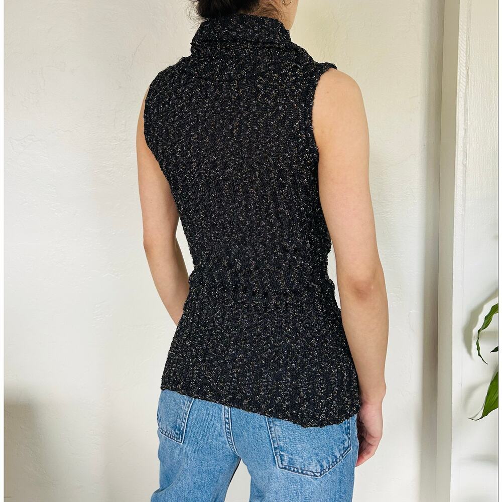 Inc Cowl Neck Glittery Cable Knit Top - Picture 2 of 4